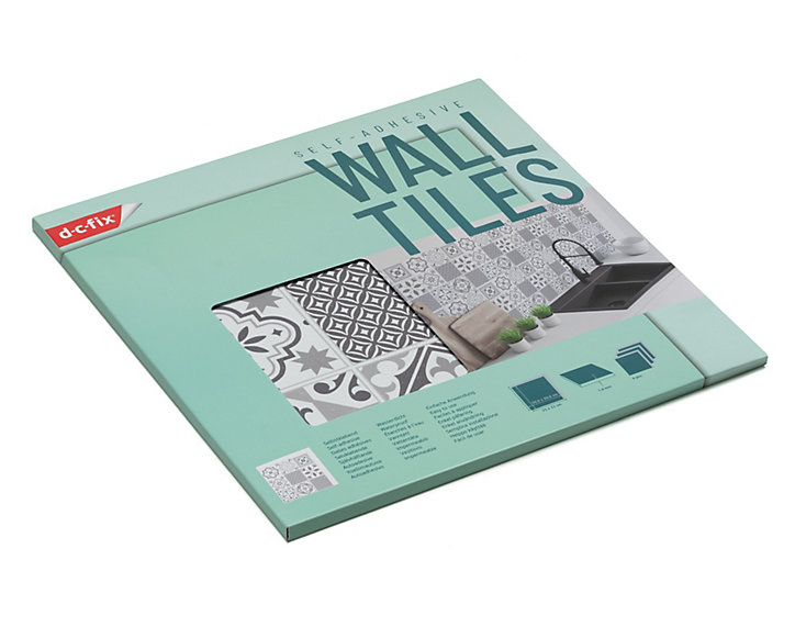 Lot de 6 dalles adhésive murales Wall Tiles DC FIX Carreaux de ciment style oriental L. 30,5 x l.30,5cm