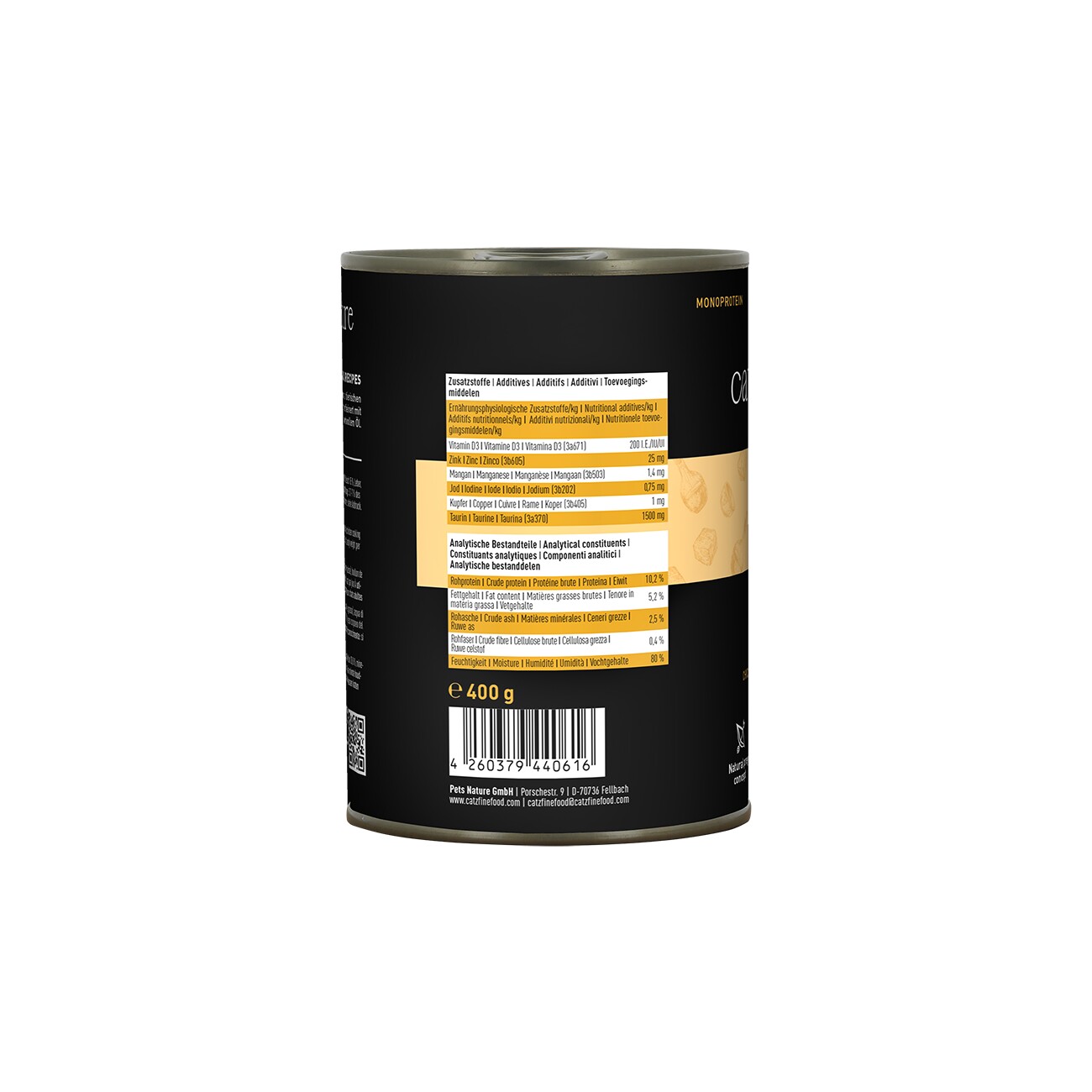 Catz finefood Nassfutter Katze Pure Adult Huhn 6x400 g