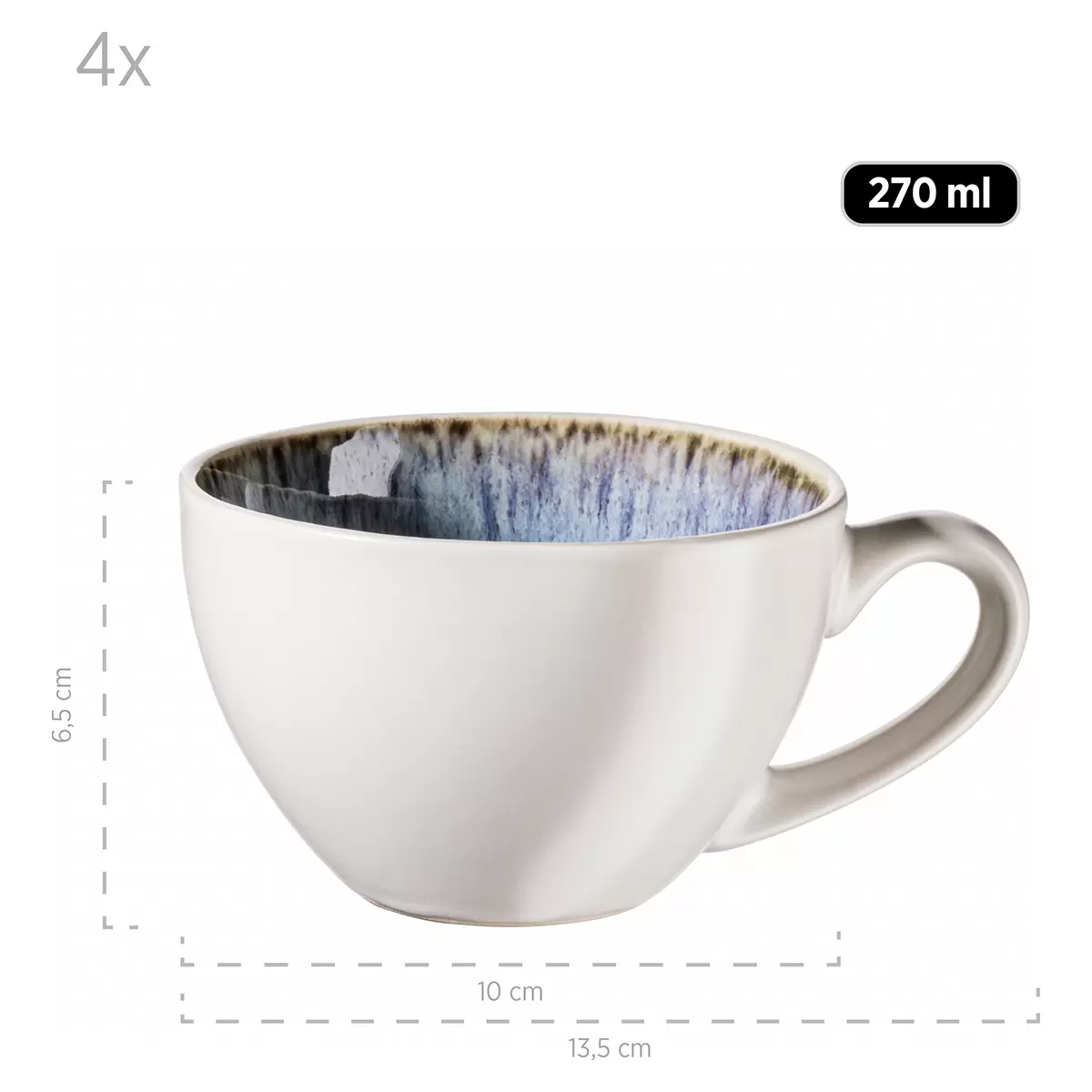Tassen-Set 8tlg. FROZEN blau,weiss