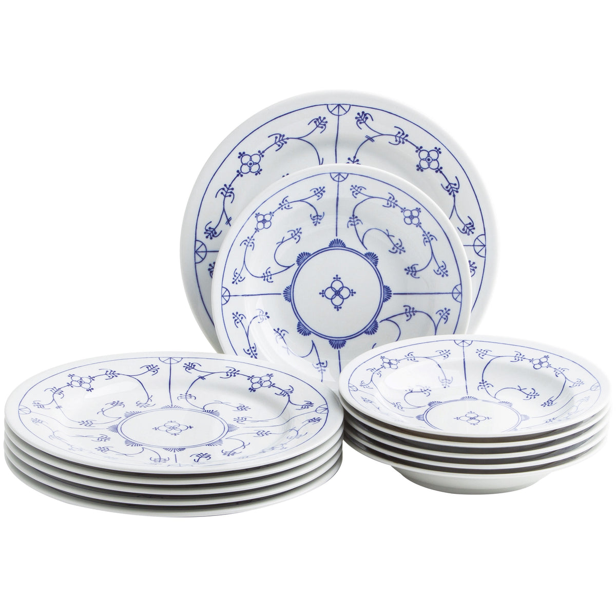 KAHLA Blau Saks Tafelservice 12tlg. Blau Saks
