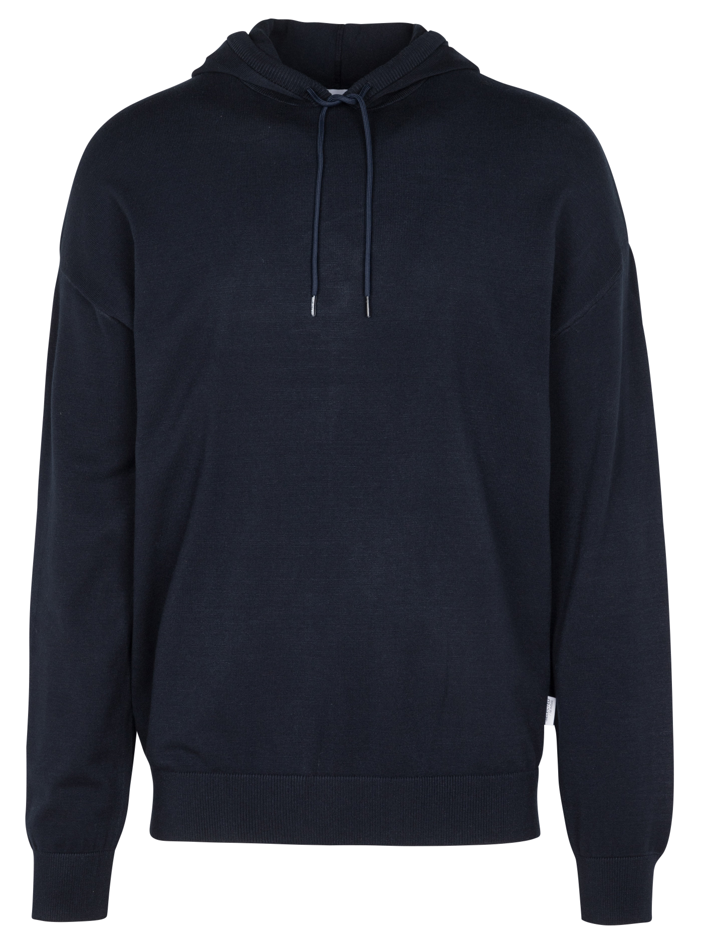 Pull à capuche regular-fit en maille mélangée| Bleu