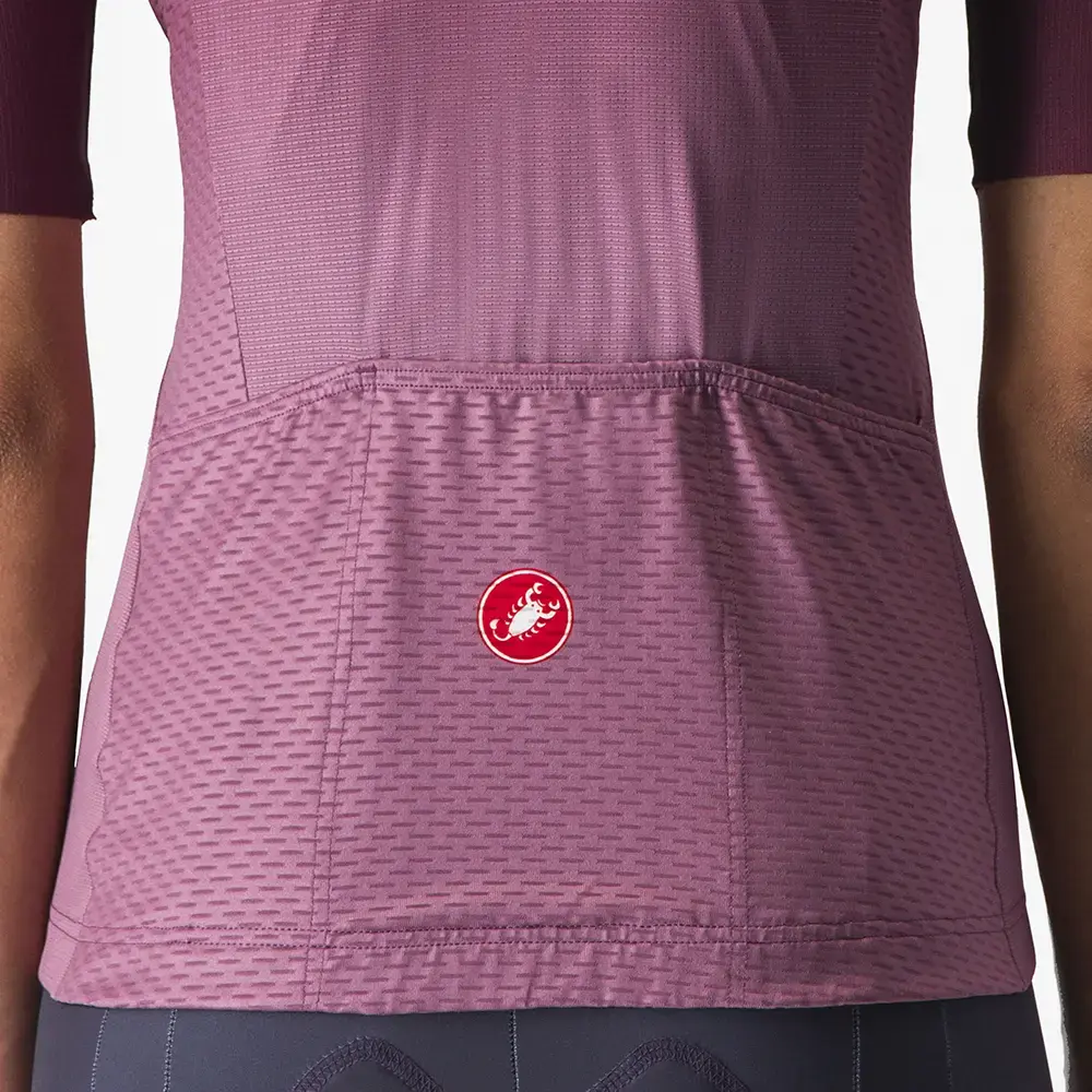 Castelli Salita Fietsshirt Korte Mouwen Donkerrood/Paars Dames