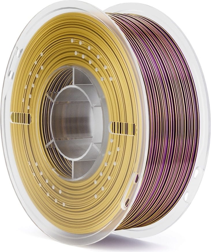 Elegoo  PLA Silk Yellow Purple, 1,75 mm / 1000 g    Mehrfarbiges PLA mit seidigem Finish in Yellow Purple