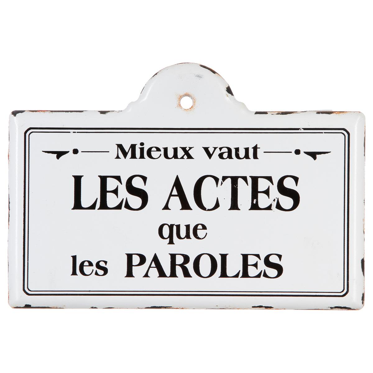 DECO MURALE PLAQUE PACO METAL D.25X18CM