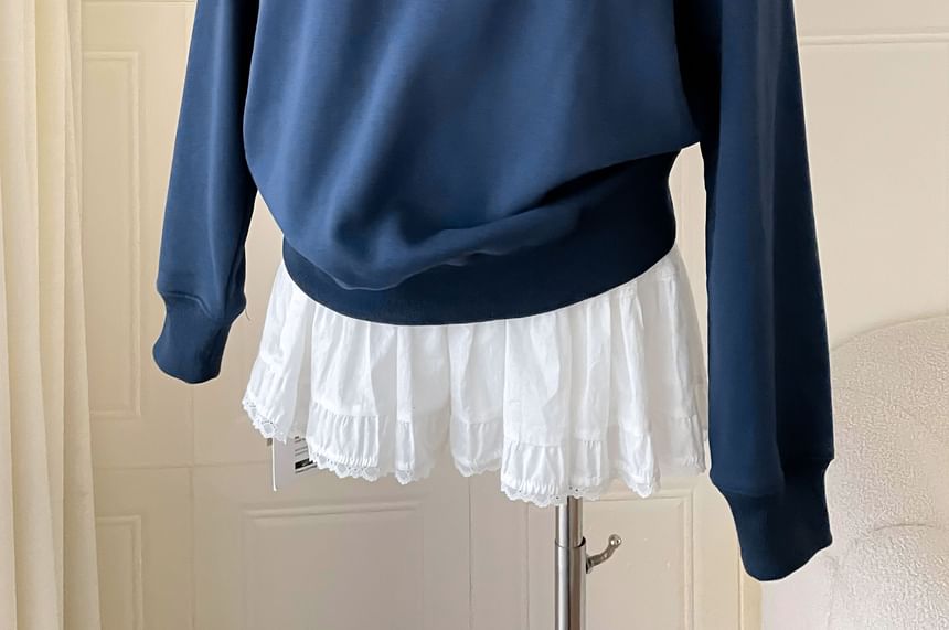 DIYI - Effen sweatshirt met boothals