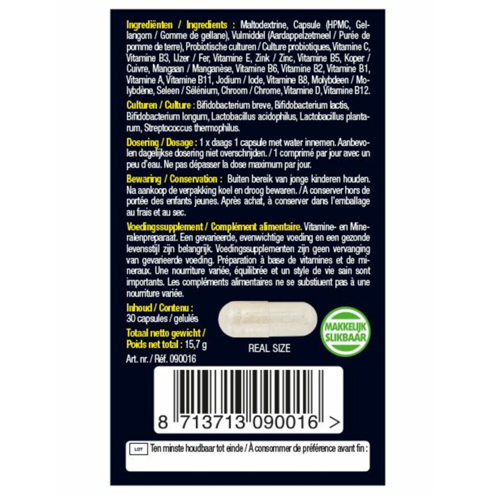 Lucovitaal Probiotica Vitamine & Mineralen Complex30 capsules