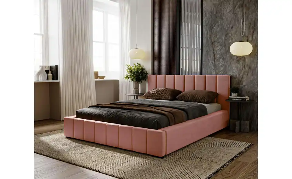 Polsterbett Nero 140x200 cm Rosa