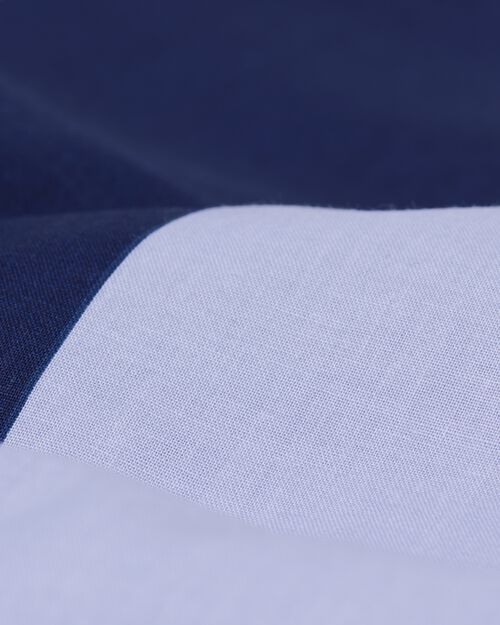 housse de couette enfant - coton doux - 140x200 - rayure - bleu