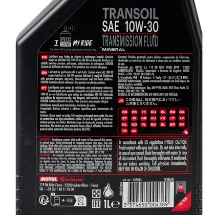 Huile de boite Motul TRANSOIL 10W30 1L Universel