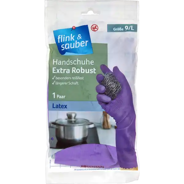 Handschuhe Extra Robust Latex Gr. L