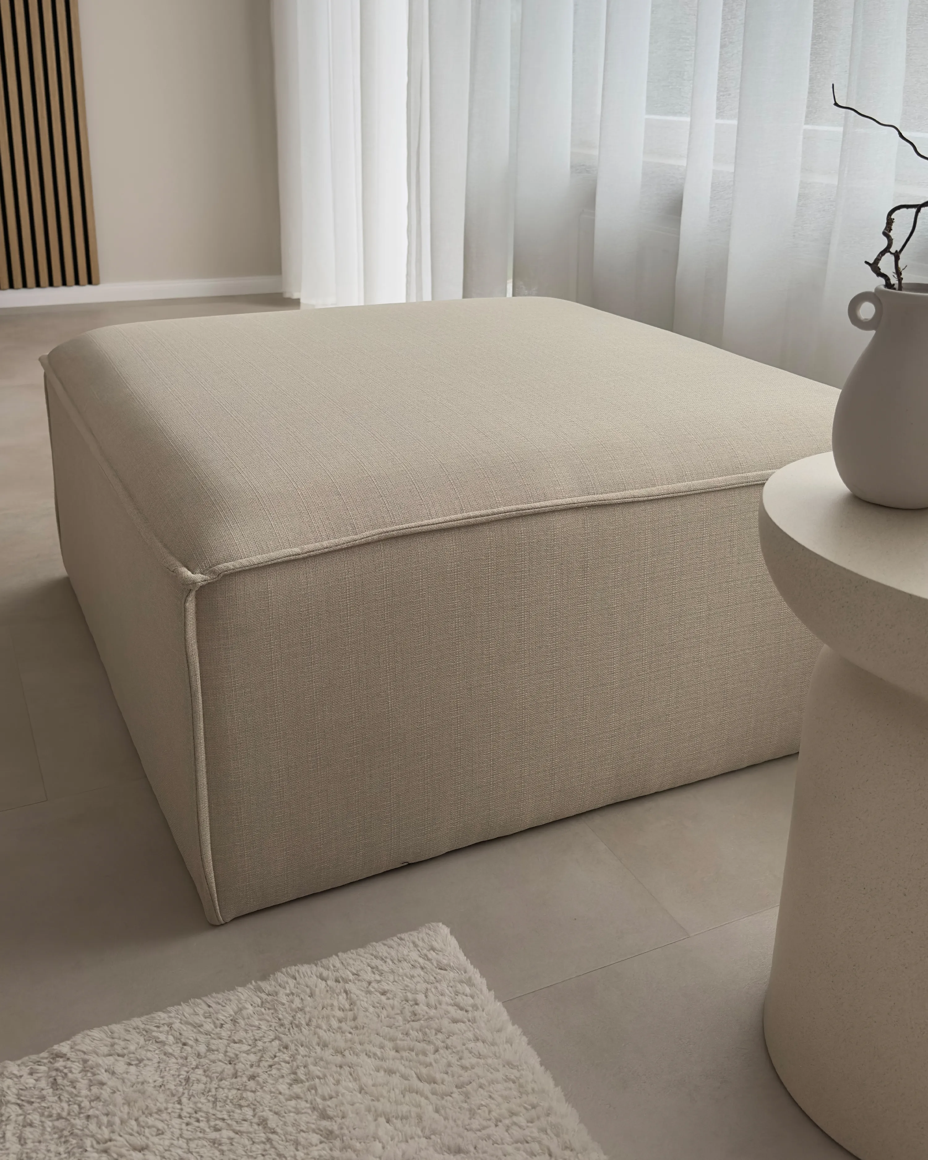 Ottomaan ARDAL Stof Beige