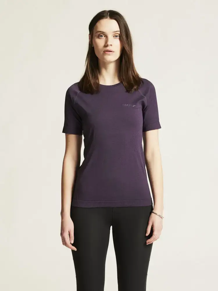 Craft CORE Dry Active Comfort Hardloopshirt Korte Mouwen Paars Dames