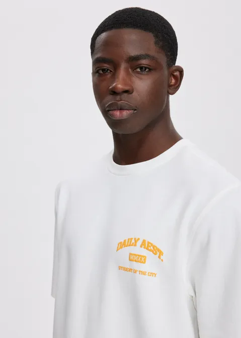 T-shirt met print student off-white (WIT.O)
