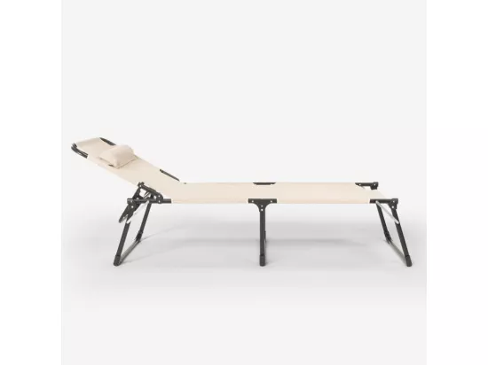2 chaises longues pliantes en aluminium plage et jardin Gold Coast