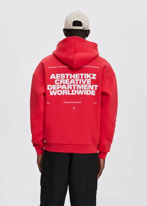 Hoodie met print creative rood (ROO)