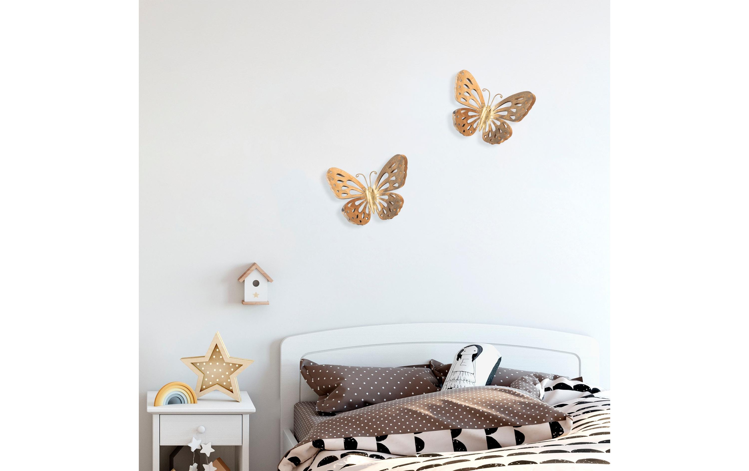 Wanddekoration Schmetterling 32 x 29 cmMetall-Wand-Accessoire