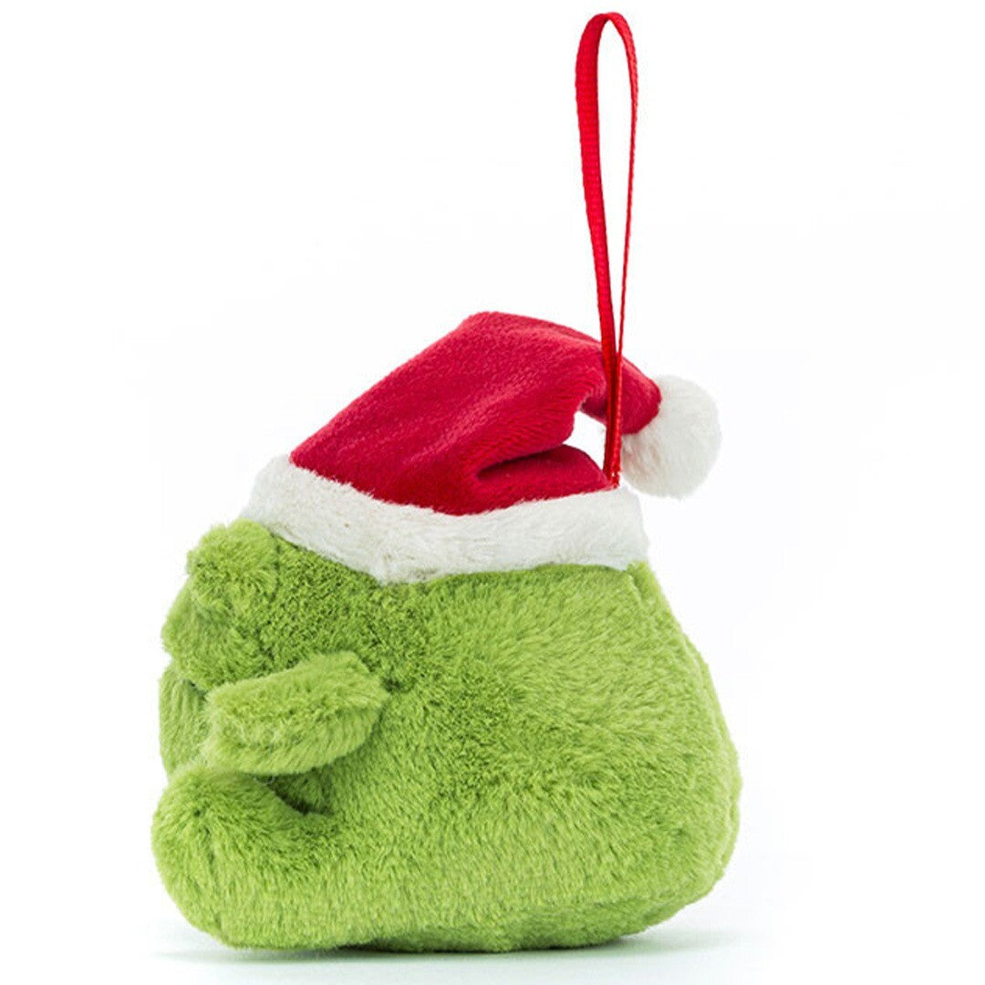 Jellycat kersthanger ricky rain frog - 8 cm