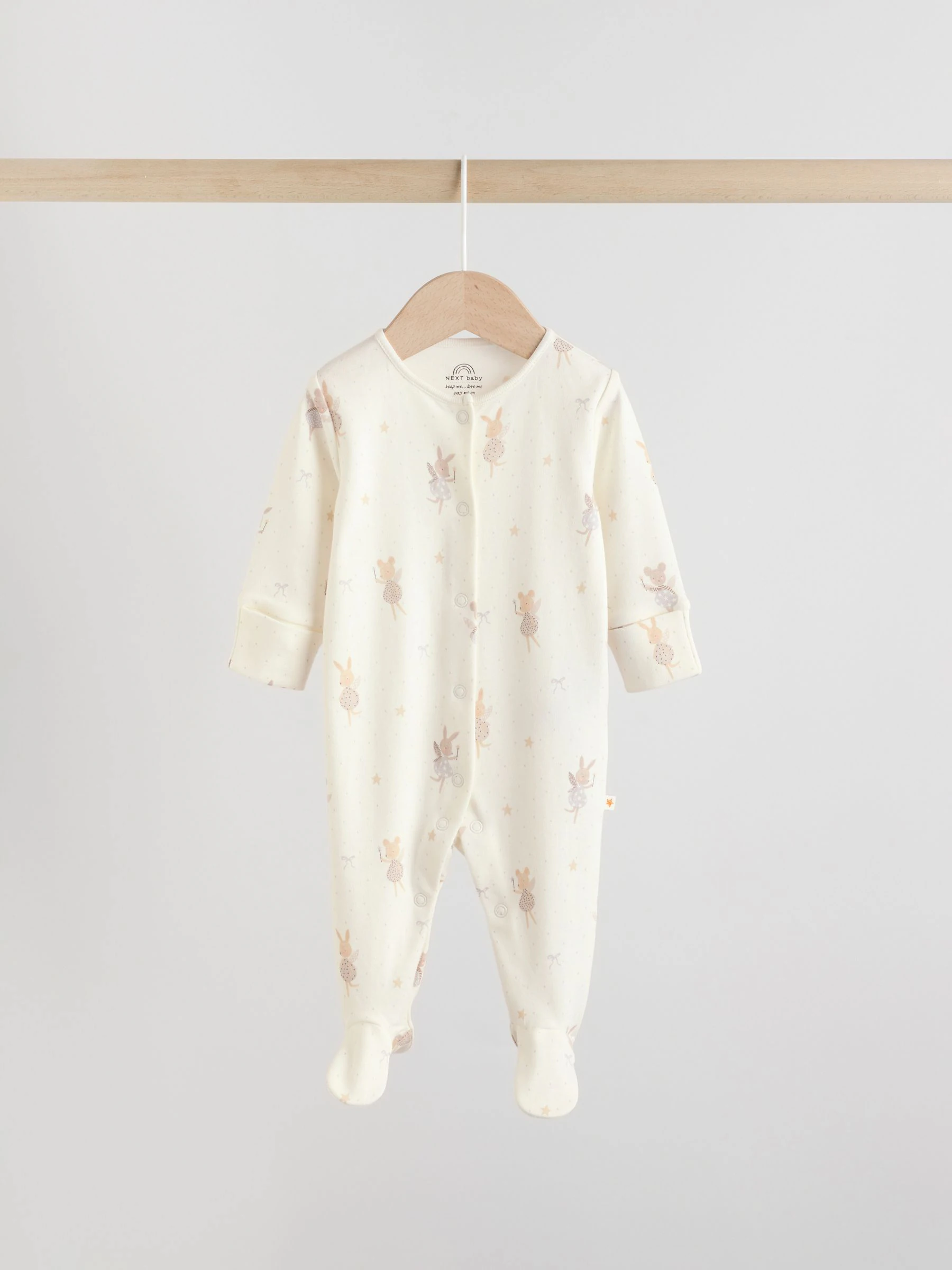 Ecru Fairy Mouse - Set van 3 babypyjama's (0-2jr)