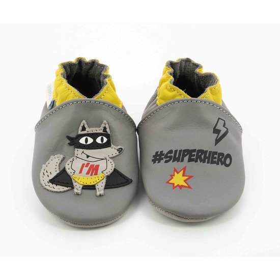Chaussons super wolf   Gris        17/18   de               Robeez