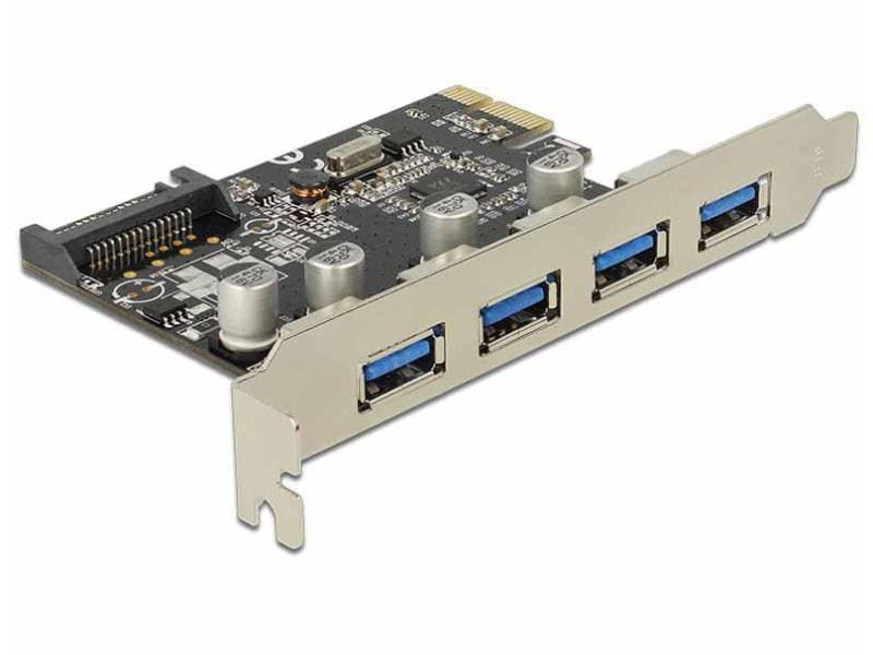 Delock PCI-Express-Karte 89297 PCIe-Schnittstellenkarte, 4x USB 3.0