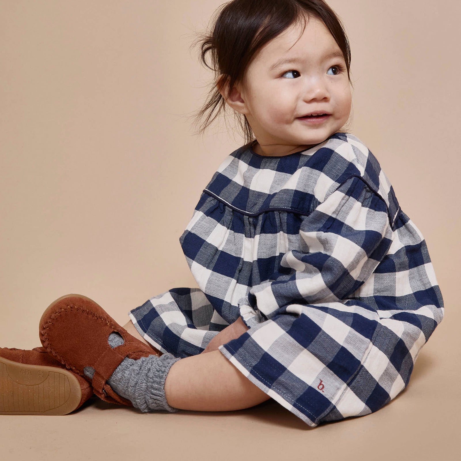 Baby Kleid Gingham Navy