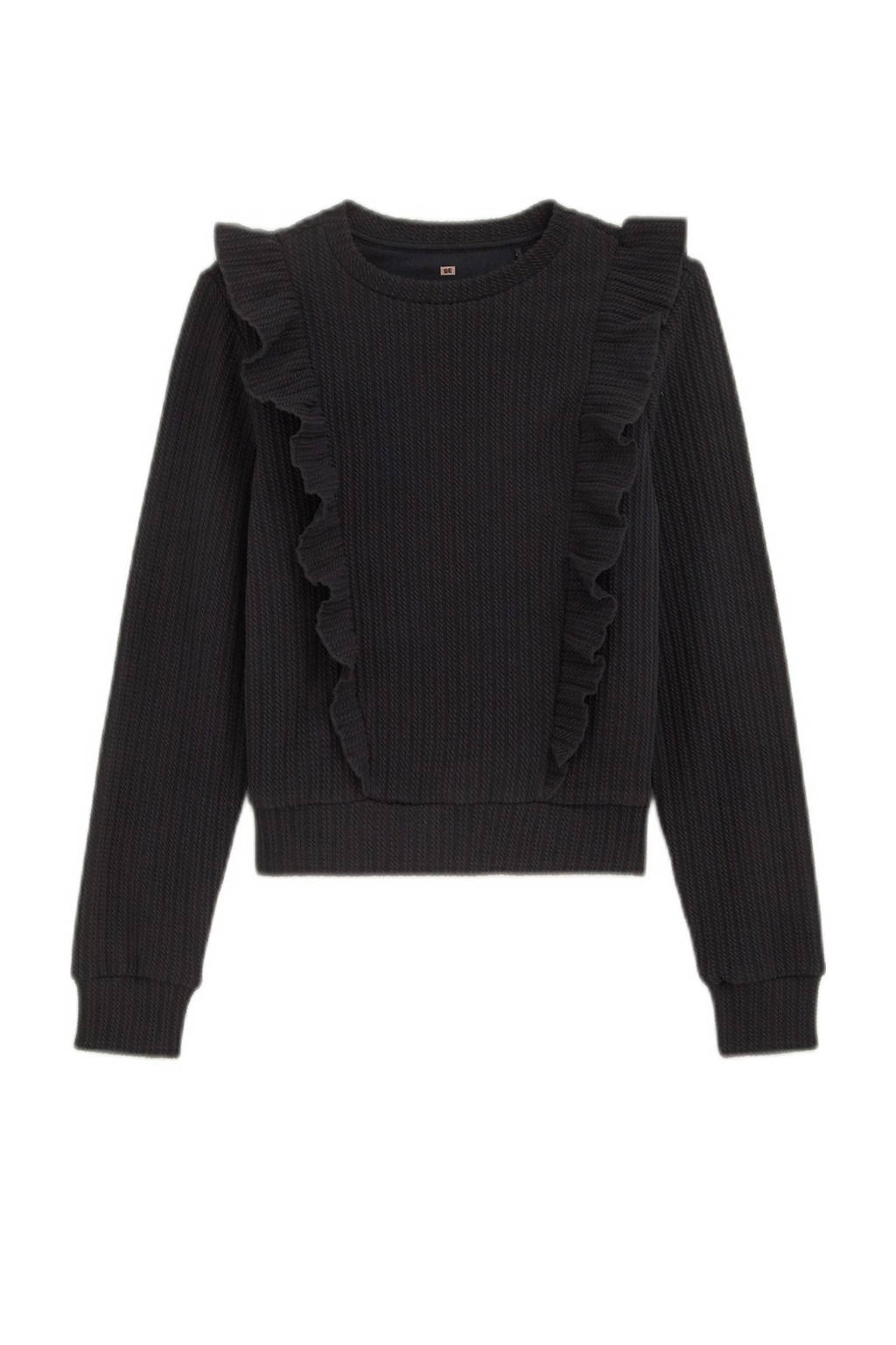 WE Fashion gebreide trui zwart