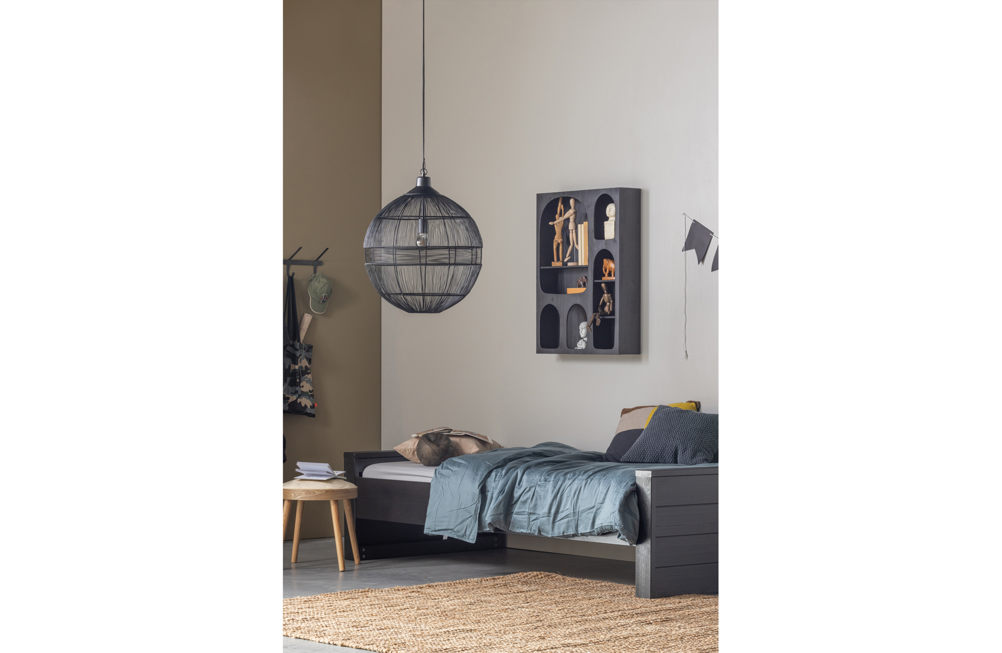Bed Dennis 90x200 - Betongrijs