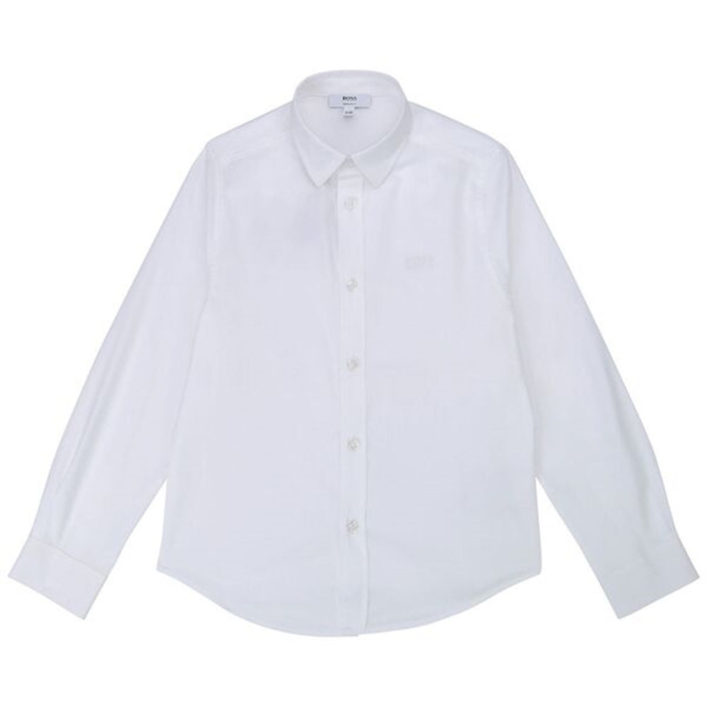 Boy Skjorte White - Hugo Boss → Luksusbaby.dk