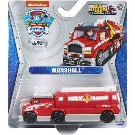 Spin Master Paw Patrol Die-Cast True Metal Marshall LKW, Serie Big Truck Pups