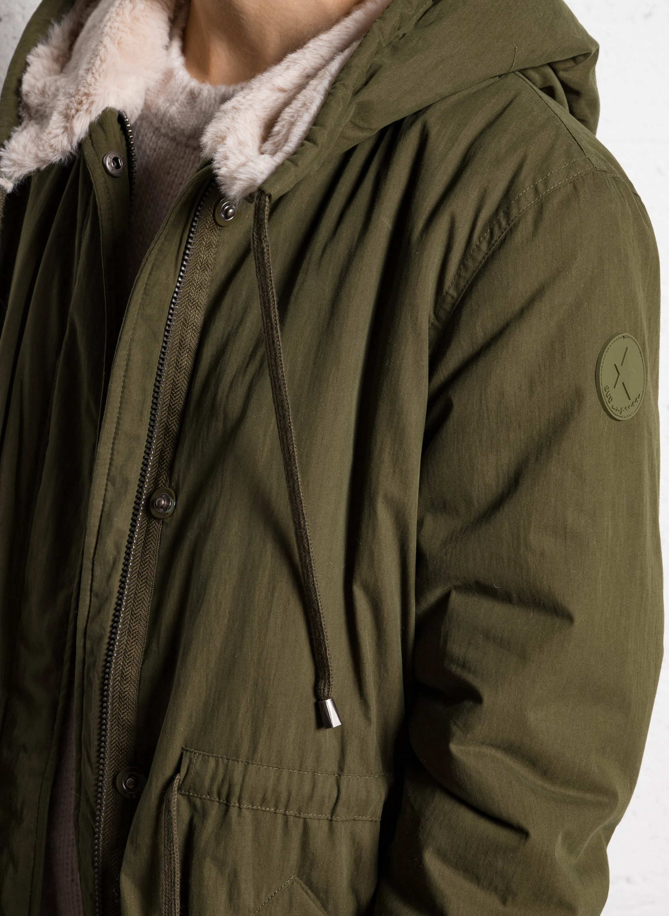 VAKILA - Parka droite à capuche| Vert