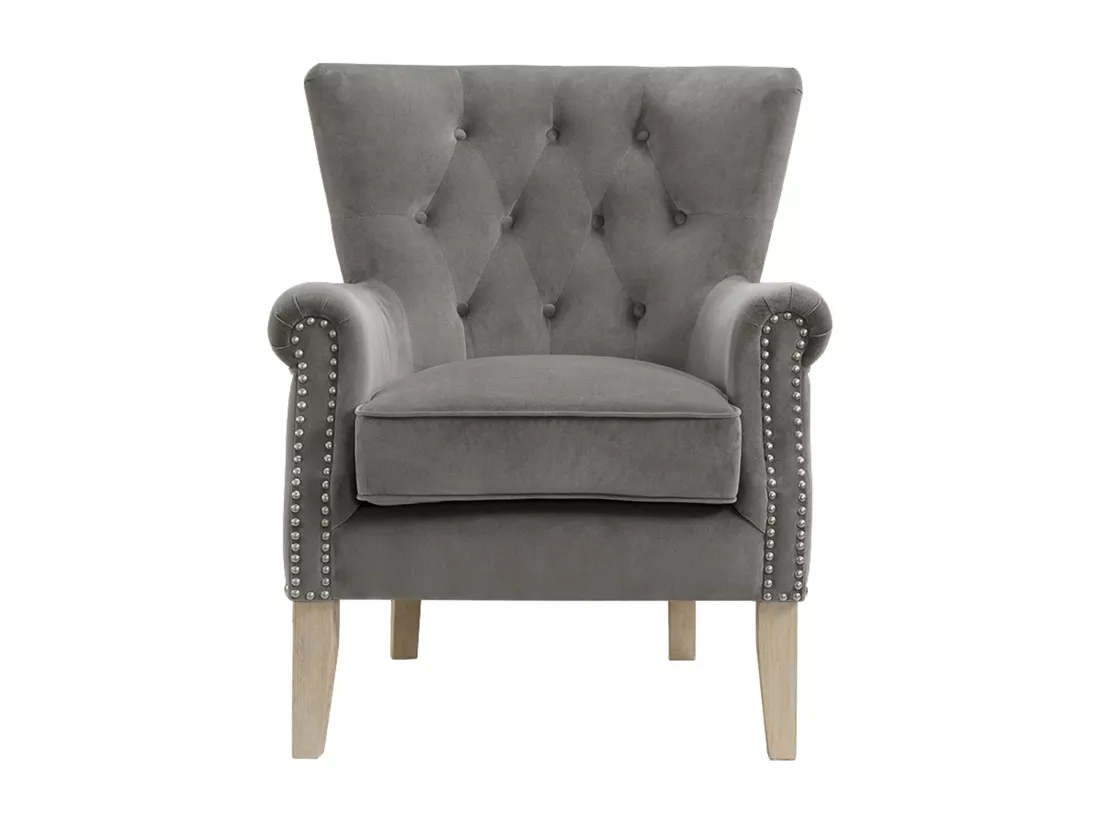 Dorel | Chaise longue tapissée en tissu gris