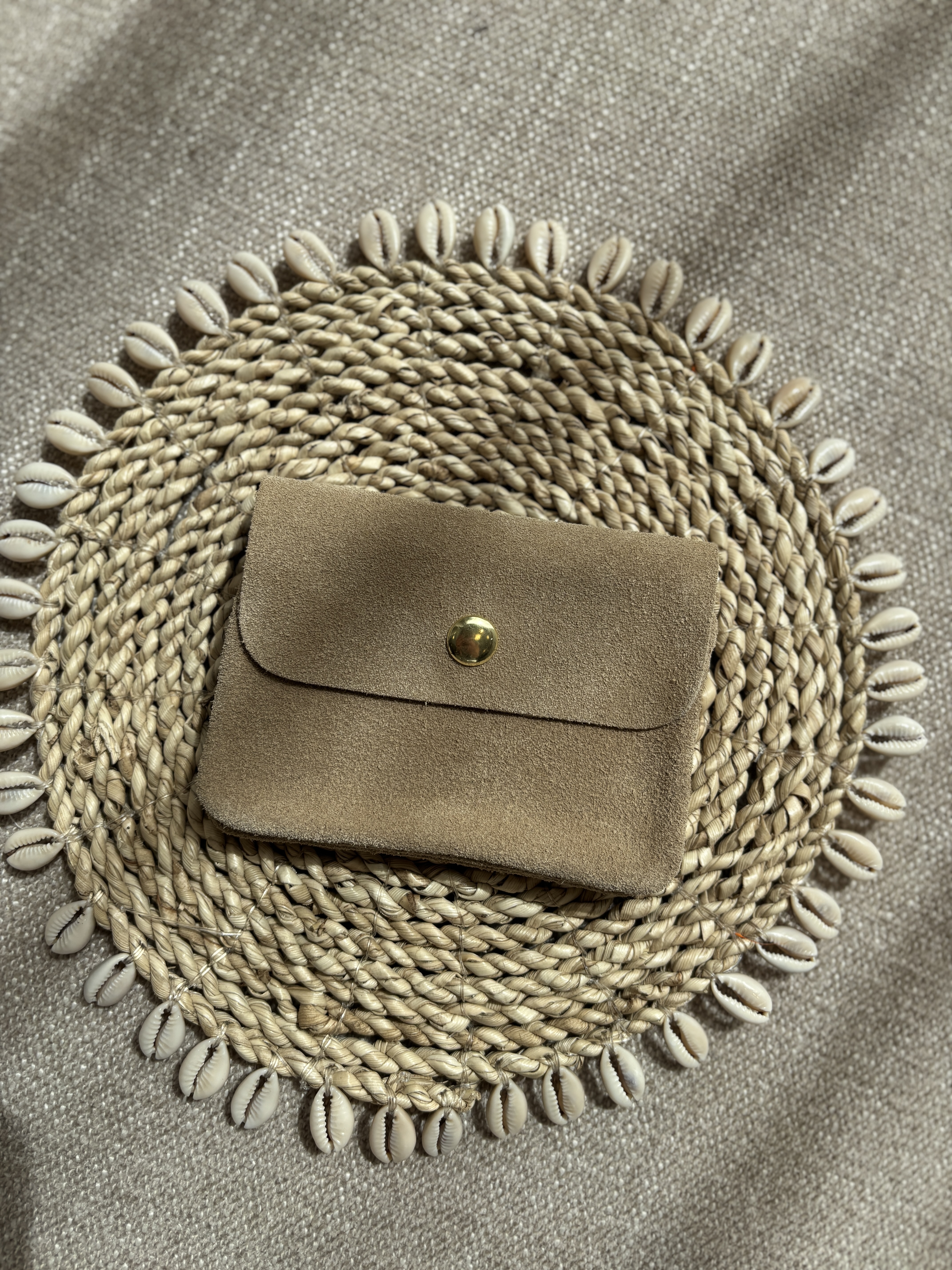 Mini Portemonnee - Suede Zand