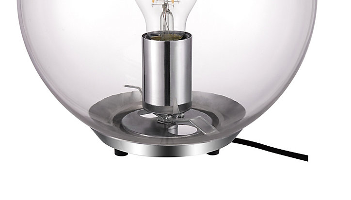 Lampe à poser Barool E27 IP20 verre transparent