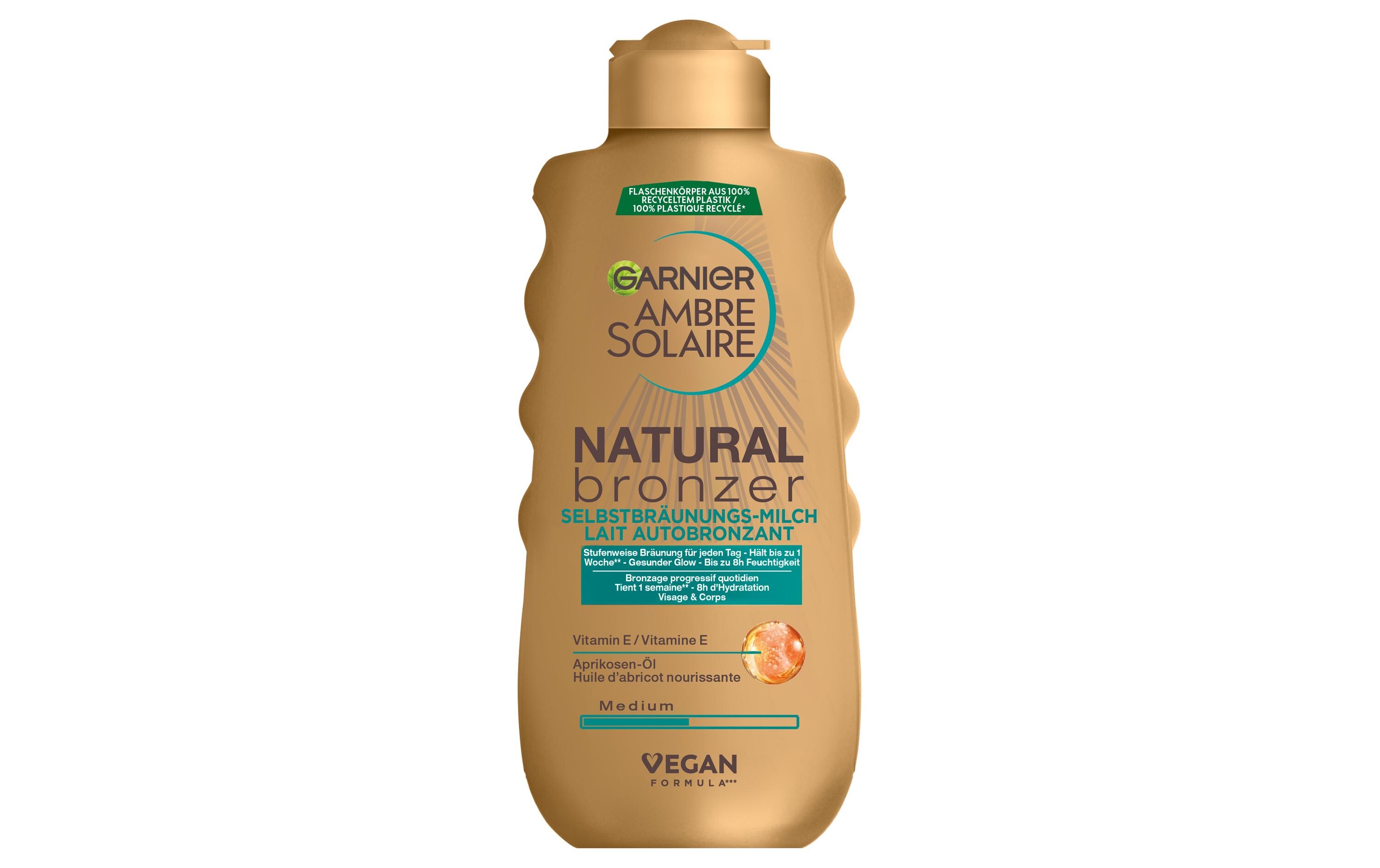 Selbstbräuner Natural Bronzer 175 mlSelbstbräunungs-Milch verleiht der Haut eine gleichmässige, natürliche Bräune