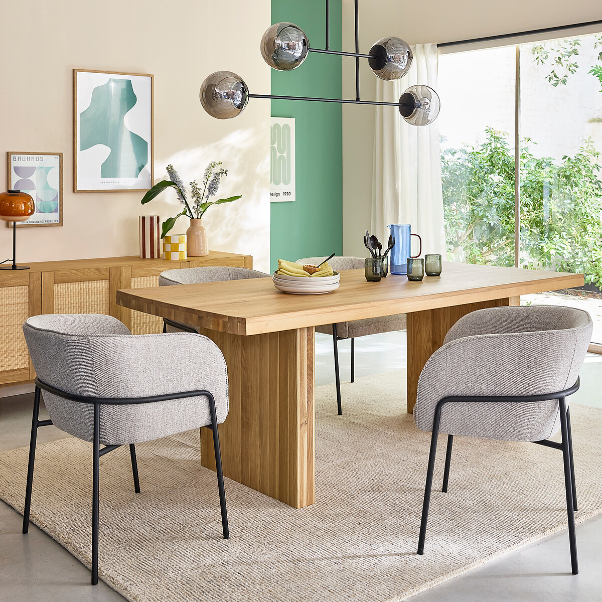 LA REDOUTE INTERIEURS<br>Mesa 6/8 pessoas em carvalho maciço, Vova