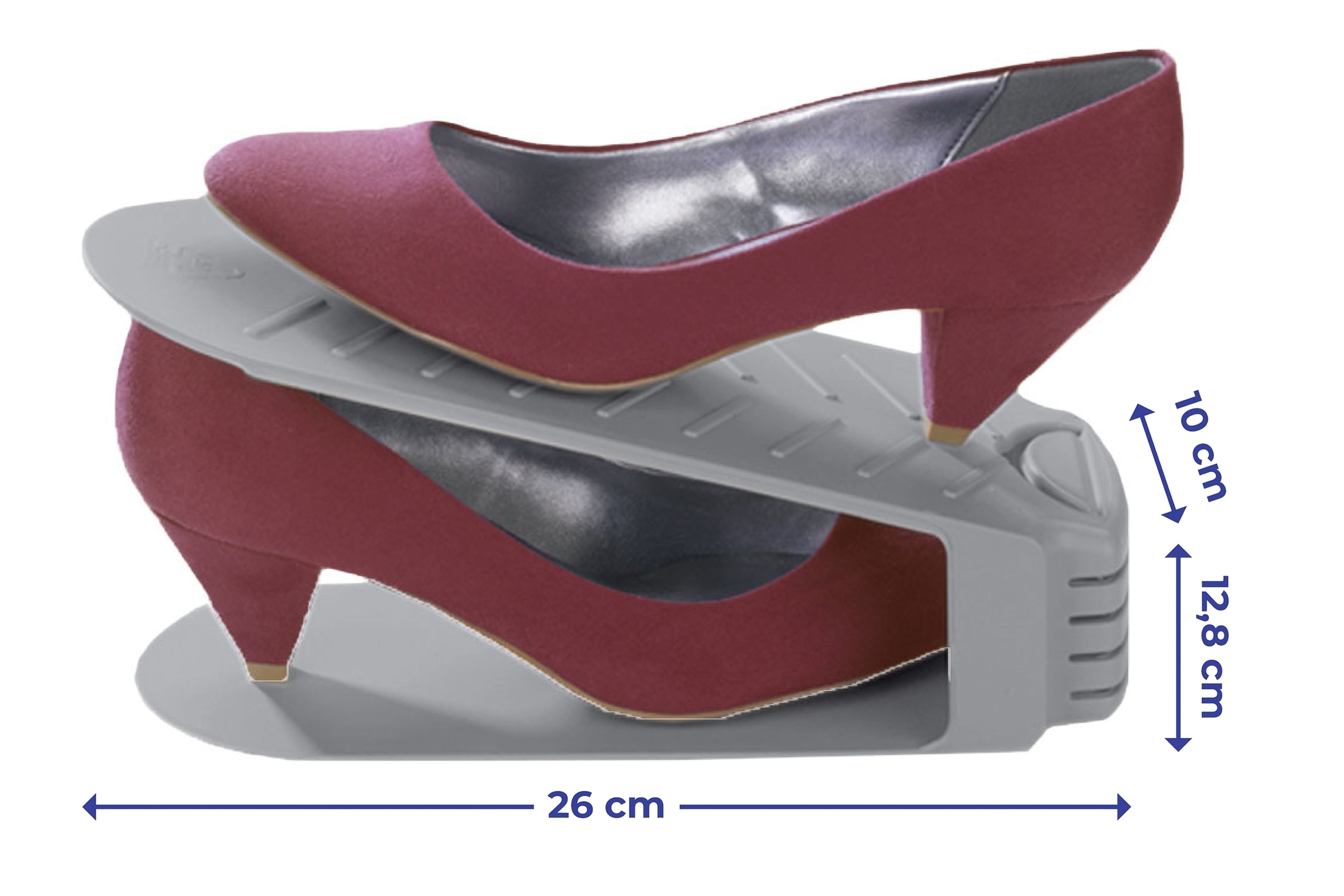 Maximex Schuhstapler »4er« Set, 4 Stk. tlg. Schuhhalter, 50 % mehr Platz im Schuhschrank, Kunststoff, 4-teilig
