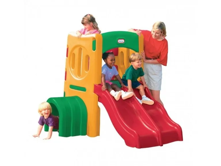 Little Tikes Twin Slide Tunnel Climber, 2 År, Grøn, Orange, Rød