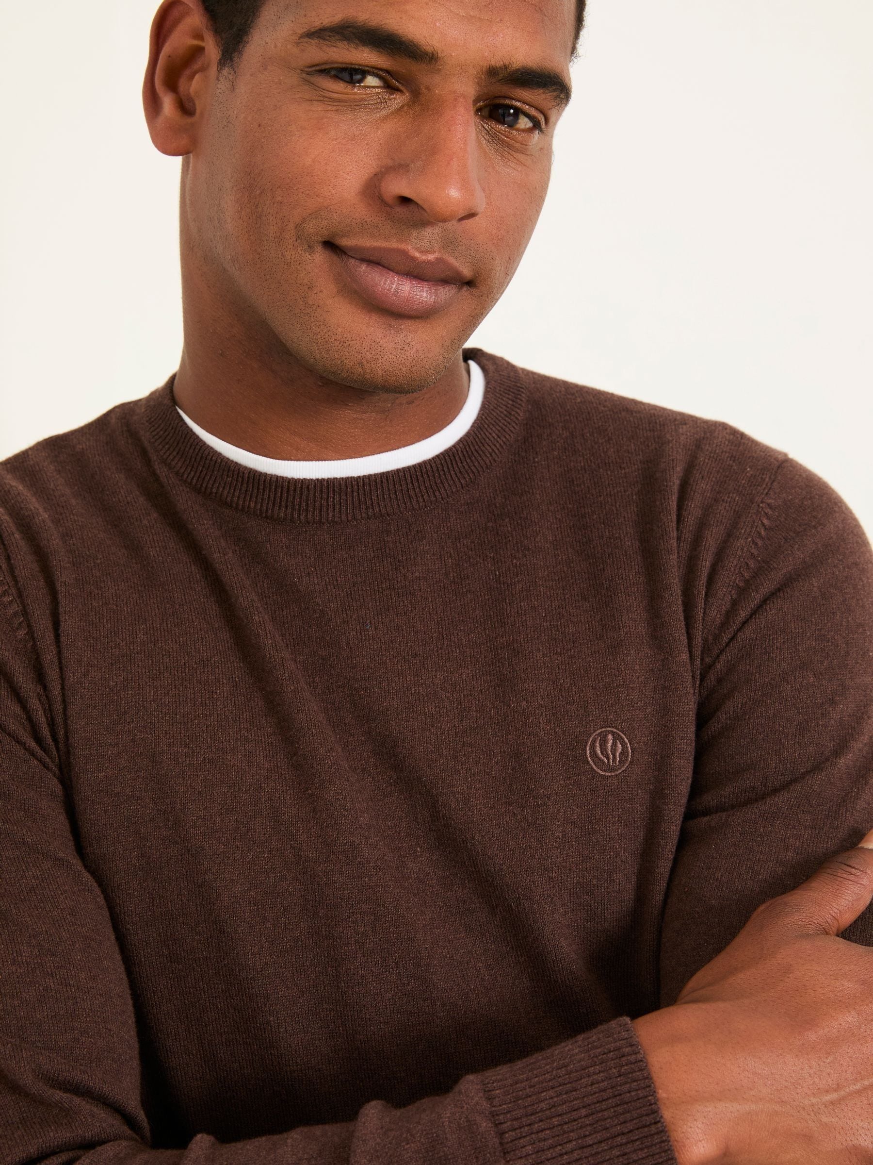 Chocoladebruin - FatFace Crew Neck Knitted Jumper
