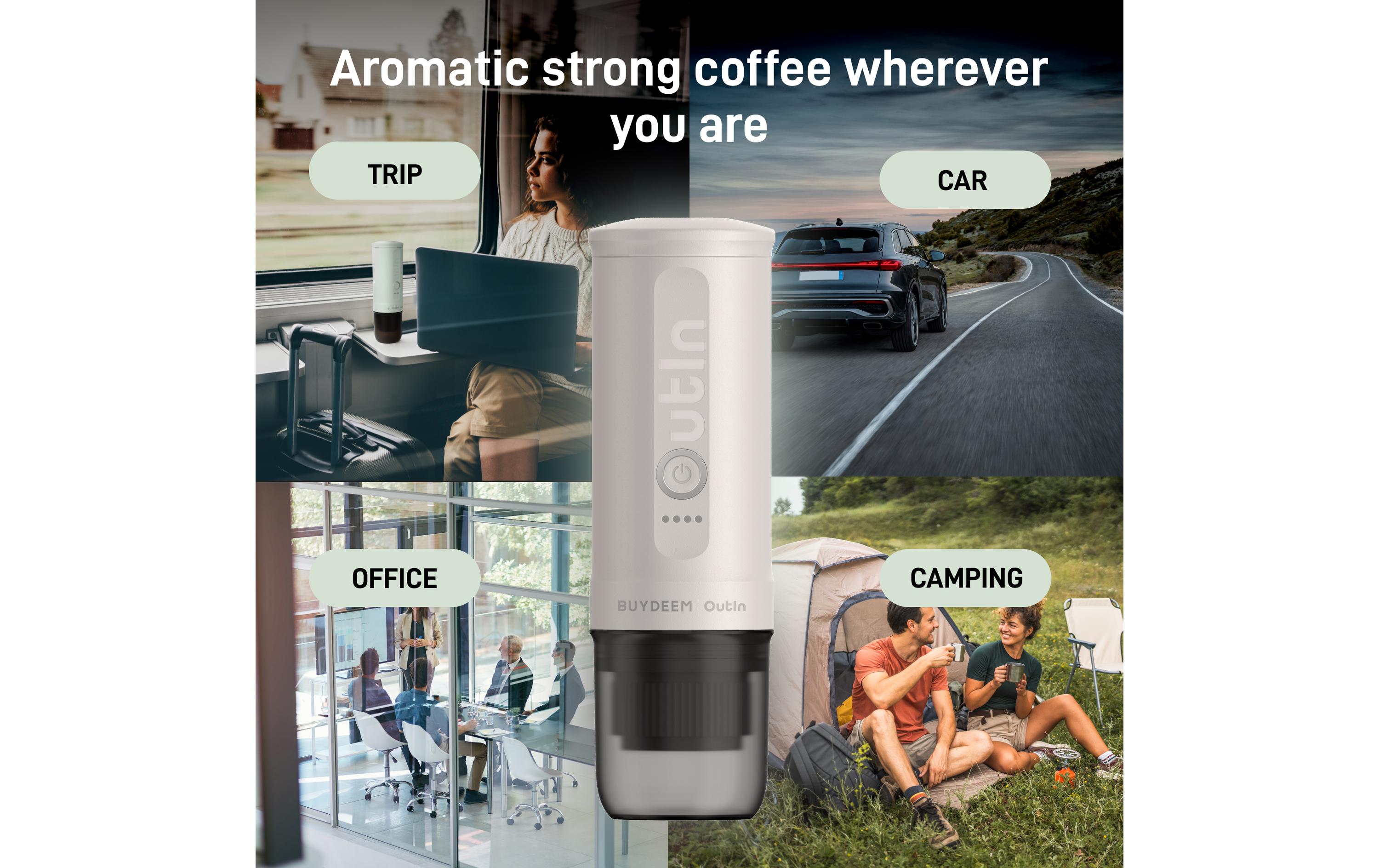 Reisekaffeemaschine Nano Kapseln, Weiss<br>Tragbare Espressomaschine