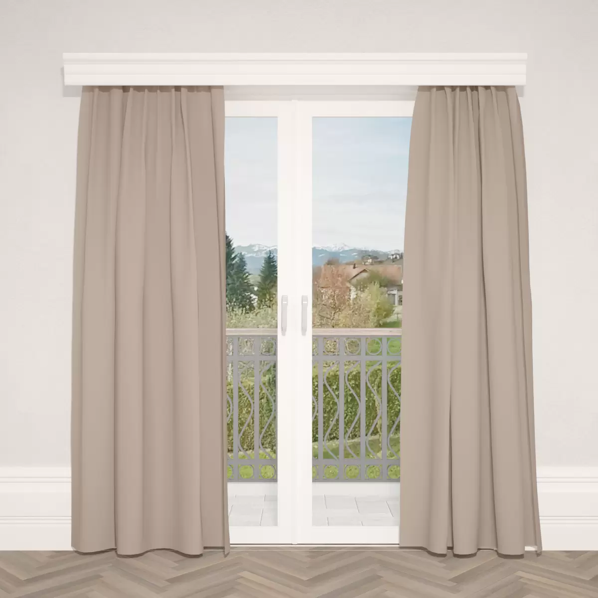 Verdunkelungsvorhang Satin Braun