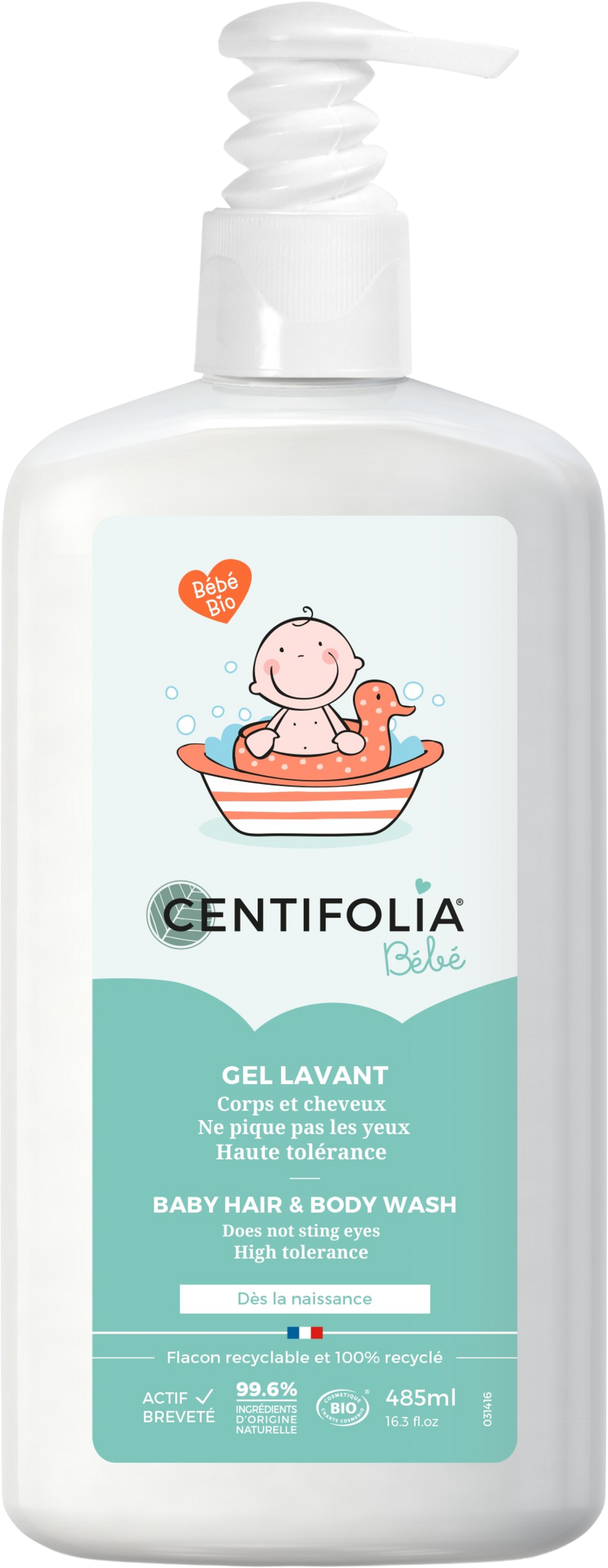 CENTIFOLIA  2in1 Baby Hair & Body Wash, 485 ml
