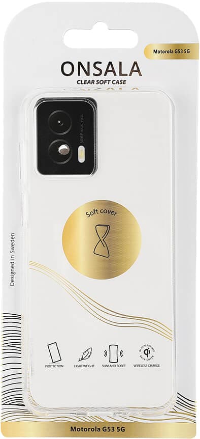 Onsala Motorola G53 5G etui (gennemsigtig)