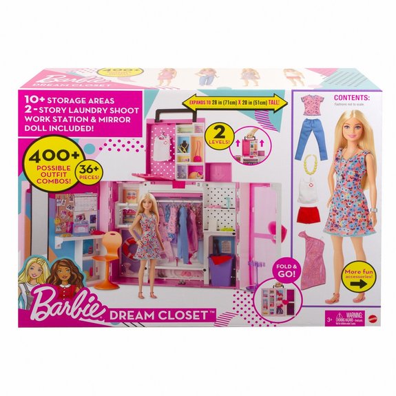 Barbie : Poupée et coffret dressing deluxe