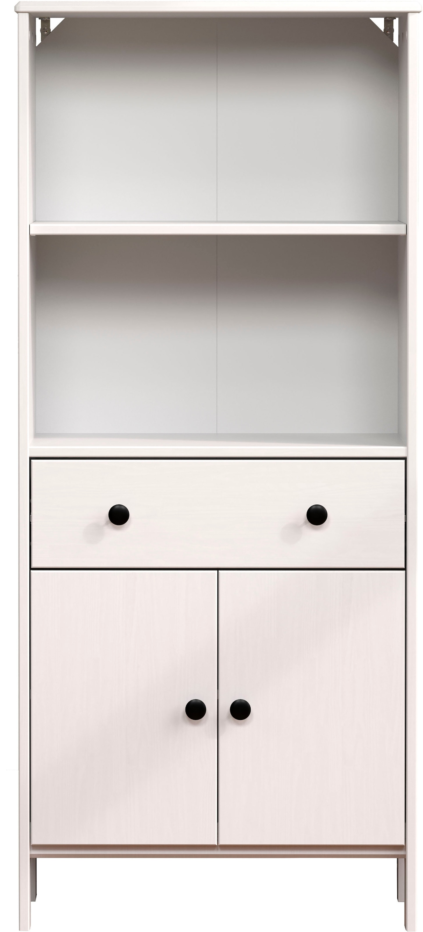 welltime Midischrank »Kall« 1 Stk. tlg. Breites Badregal aus Kiefer-Massivholz - Weiss oder Braun lackiert