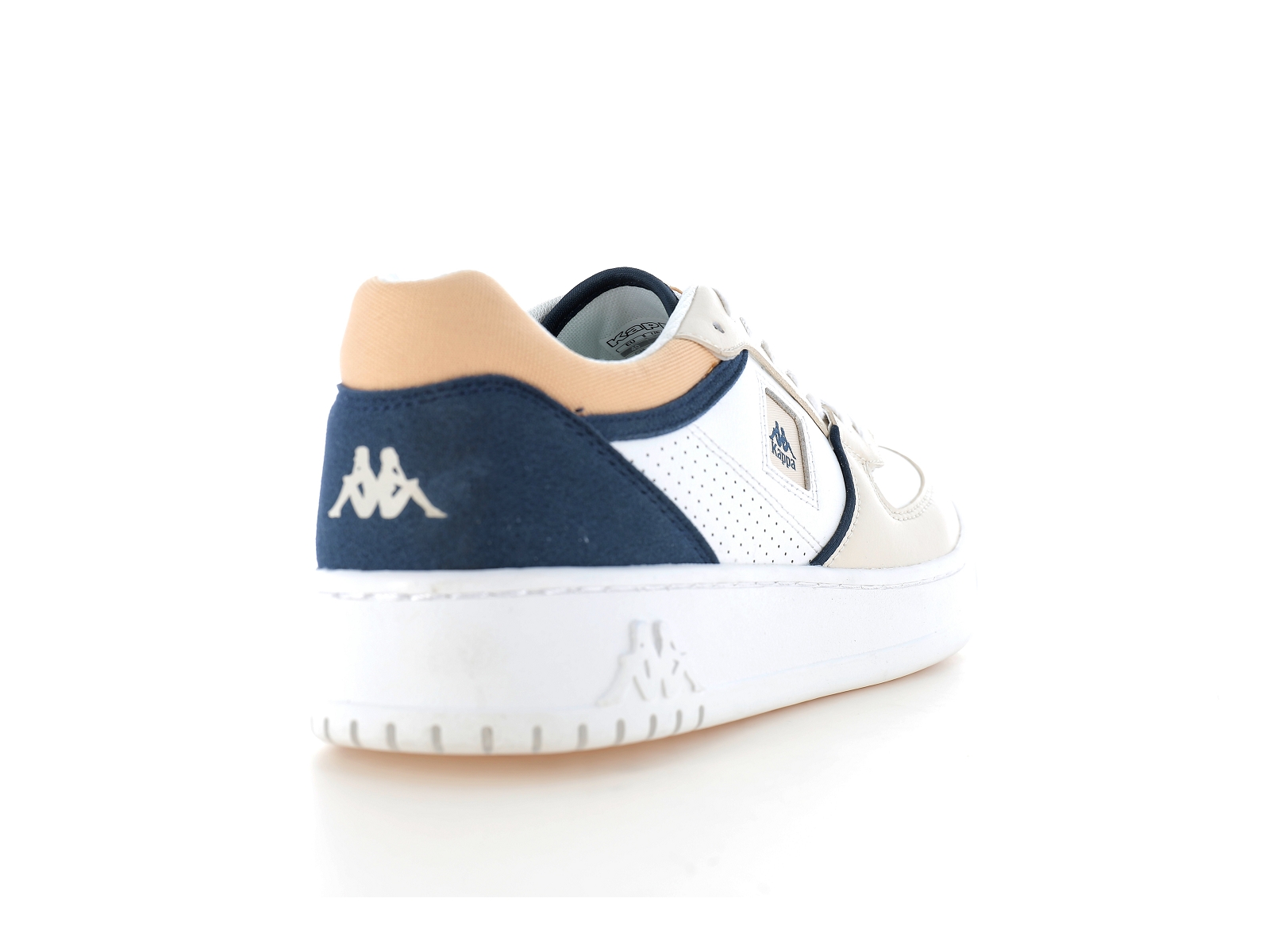 Kappa-AUTHENTIC BARNEY 1 Matières combinées Beige Bleu