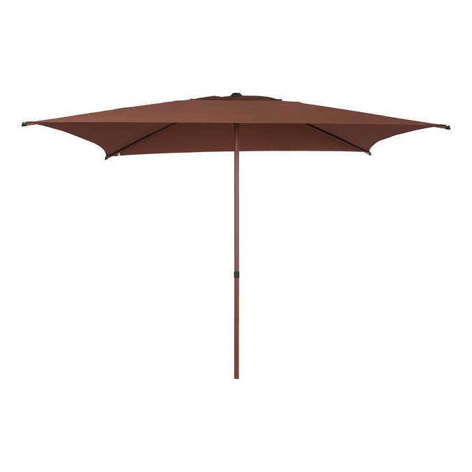 Parasol droit carré inclinable SOYA Acajou