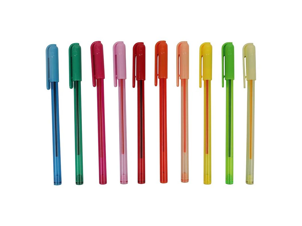 CONJUNTO DE 10 ESFEROGRÁFICAS AUCHAN NEON