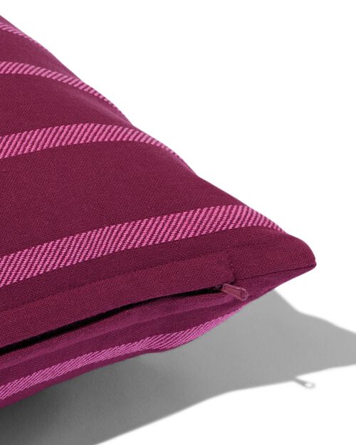 housse de coussin rayures bordeaux/rose 50x30