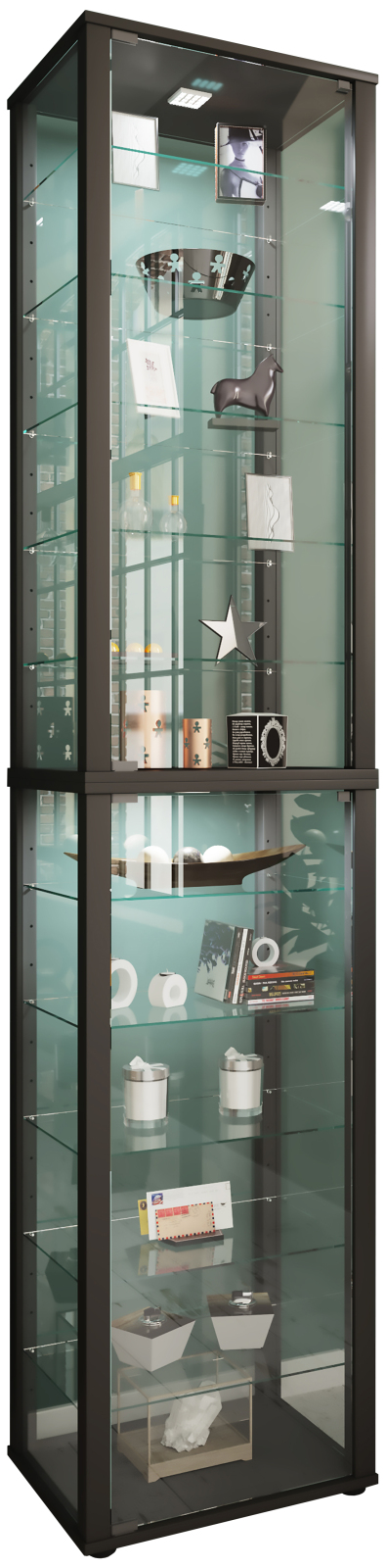 Vitrine KAVISA XXL - schwarz - 227 cm hoch