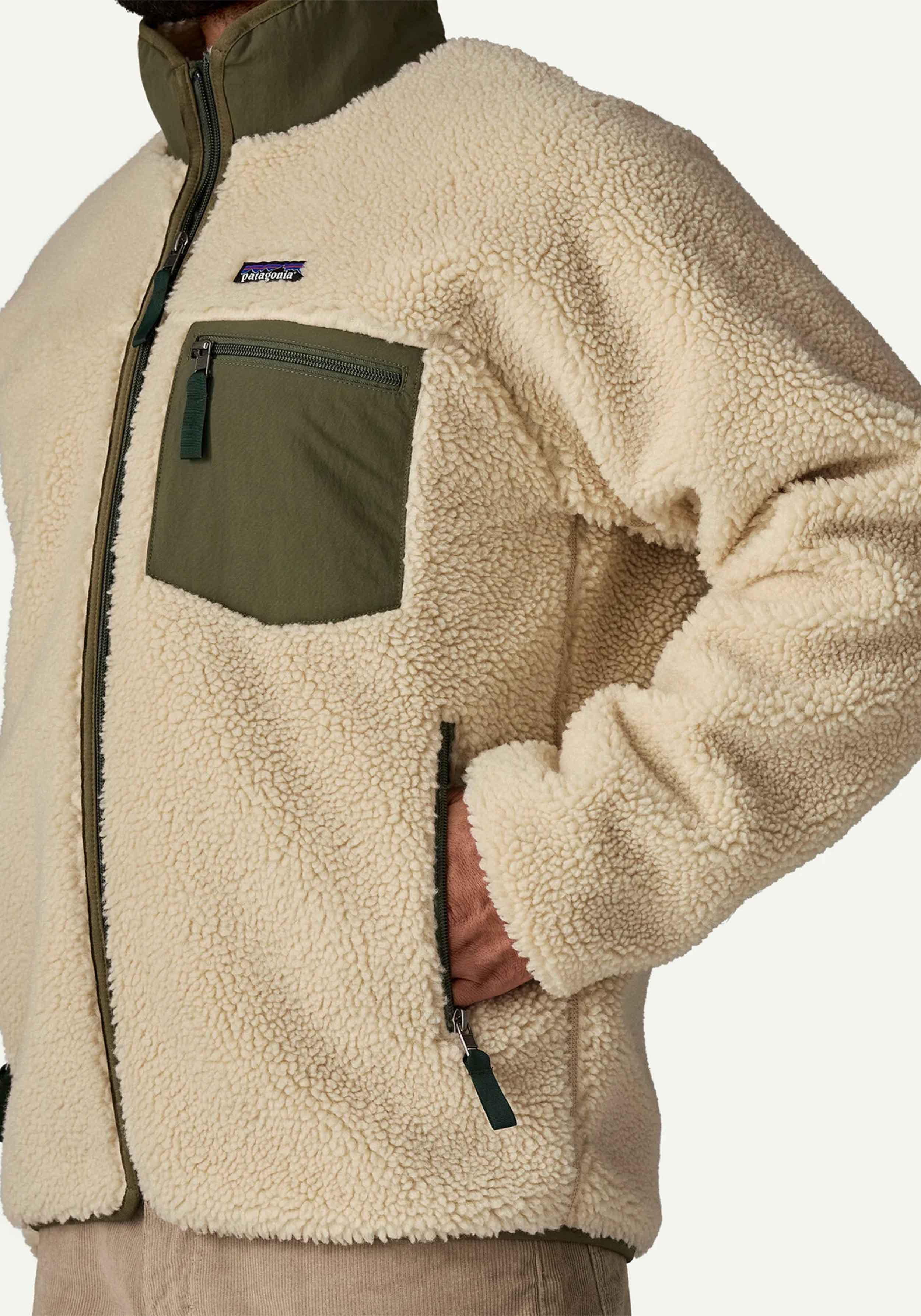 Patagonia Fleecejacke M's Classic Retro-X Jacket Dark Natural w/Basin Green